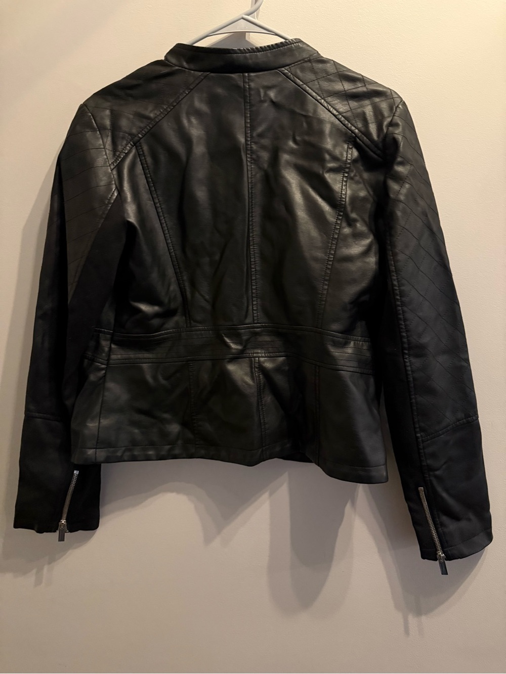 New York & Company Black Faux Leather Zip-Front Jacket - Picture 4 of 4